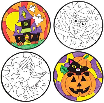 Coloriage De Chauve souris D Halloween Baker Ross Décorations D Halloween Pour Fenªtres   Colorier