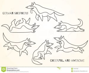 Coloriage De Chien Berger Allemand Chiens De Berger Allemand Mignons Dr´les De Bande Dessinée