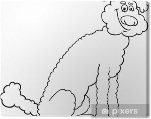Coloriage De Chien Berger Allemand Tableau Sur toile Bande Dessinée De Chien Caniche Pour Livre De Coloriage