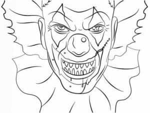 Coloriage De Clown Tueur Dessin Coloriage Clown Tueur