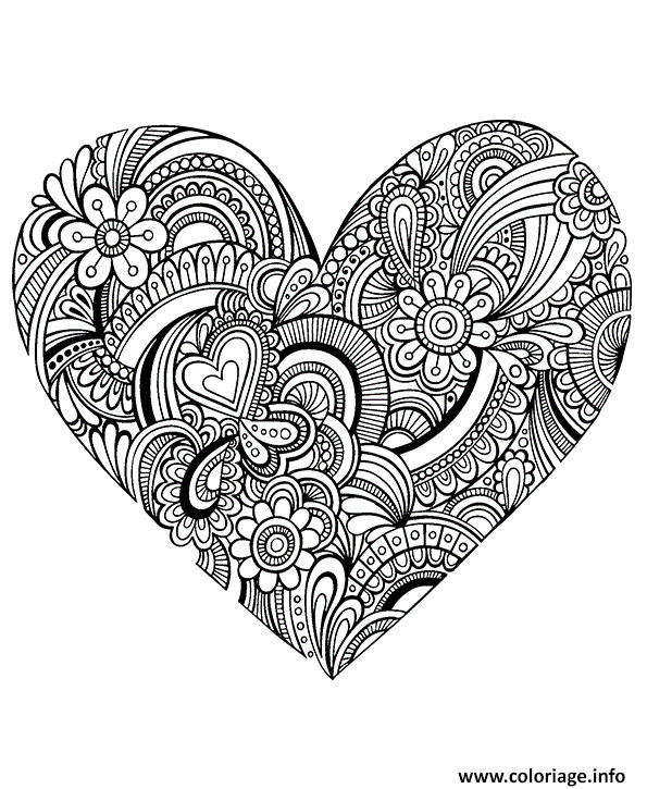 Coloriage De Coeur A Imprimer Gratuit Coloriage De Coeur D Amour