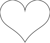 Coloriage De Coeur Simple Gabarit Un Coeur Simple à Colorier Ou à Découper Dory