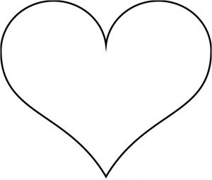 Coloriage De Coeur Simple Gabarit Un Coeur Simple à Colorier Ou à Découper Dory