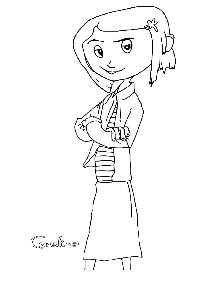 Coloriage De Coraline A Imprimer Coraline Coloring Pages Line