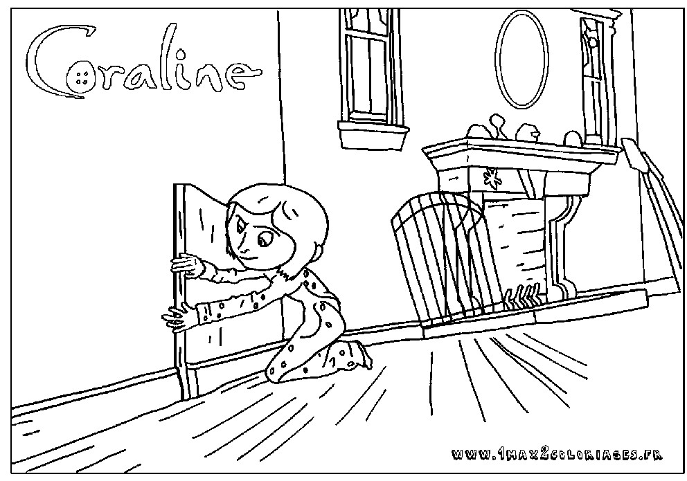 Coloriage De Coraline A Imprimer Coraline Coloring Pages Line