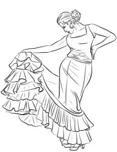 Coloriage De Danseuse Espagnole Coloriage Danseuse Espagnole