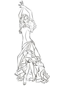 Coloriage De Danseuse Espagnole Coloriage Danseuse Espagnole
