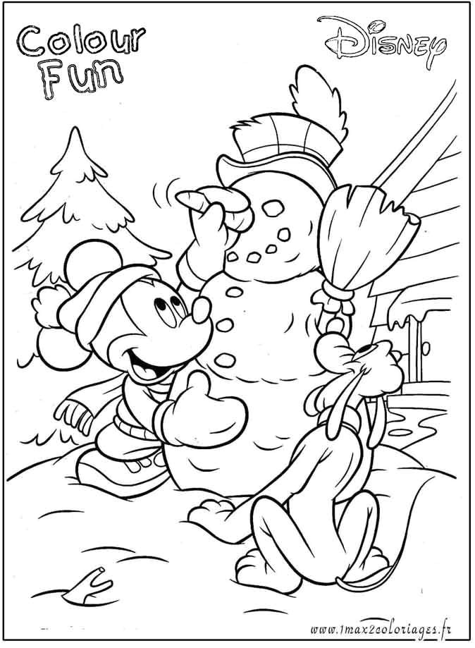 Coloriage De Disney De Noel Mickey Pere Noel Bebe Coloriage