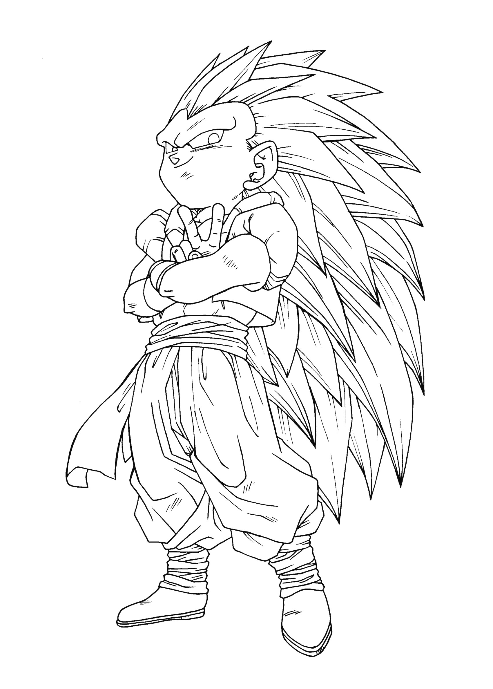 Coloriage De Dragon Ball Z Kai Coloriages Goku Colorier Fr Hellokids Avec Coloriage