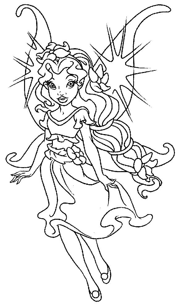 Coloriage De Fées Gratuit Coloriage A Imprimer La Fee Au Long Cheveux Gratuit Et