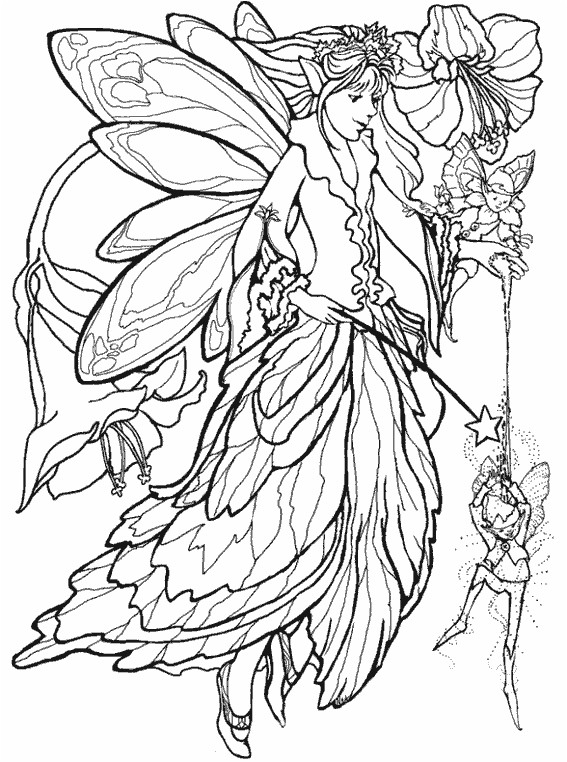 Coloriage De Fées Gratuit Coloriage Fee Et Lutins Fee Peinture