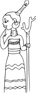 Coloriage De Femme Africaine Coloriage Femme Hawaï à Imprimer