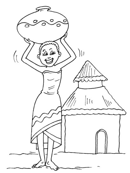 Coloriage De Femme Africaine Dessin Femme Africaine Coloriage
