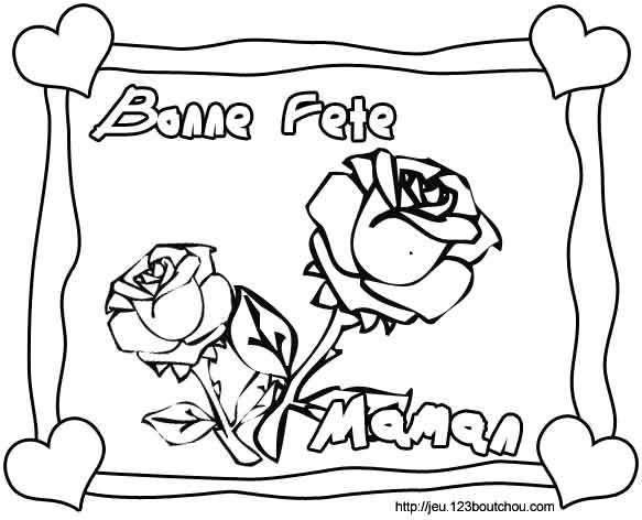 Coloriage De Fete Des Maman A Imprimer Gratuit Coloriage Bonne Fete Maman