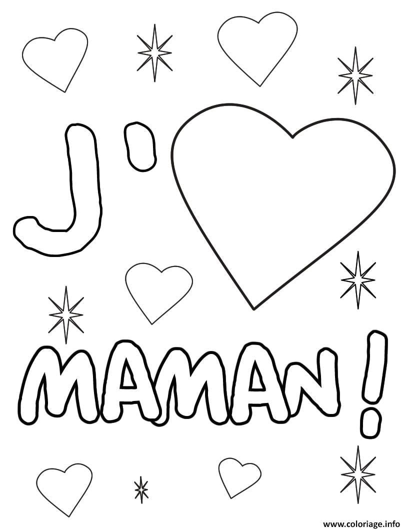 Coloriage De Fete Des Maman A Imprimer Gratuit Coloriage Coeur Maman Dessin à Imprimer