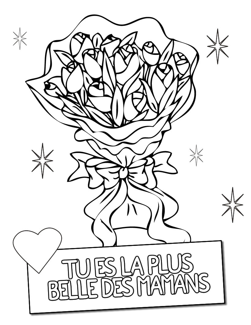 Coloriage De Fete Des Maman A Imprimer Gratuit Coloriages Coloriage Fête Des Mamans Fr Hellokids