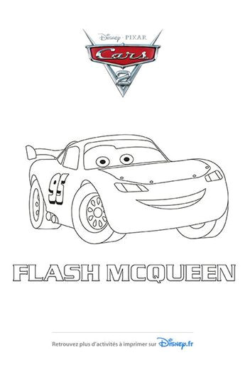 Coloriage De Flash Mcqueen à Imprimer Coloriage Cars Flash Mc Queen