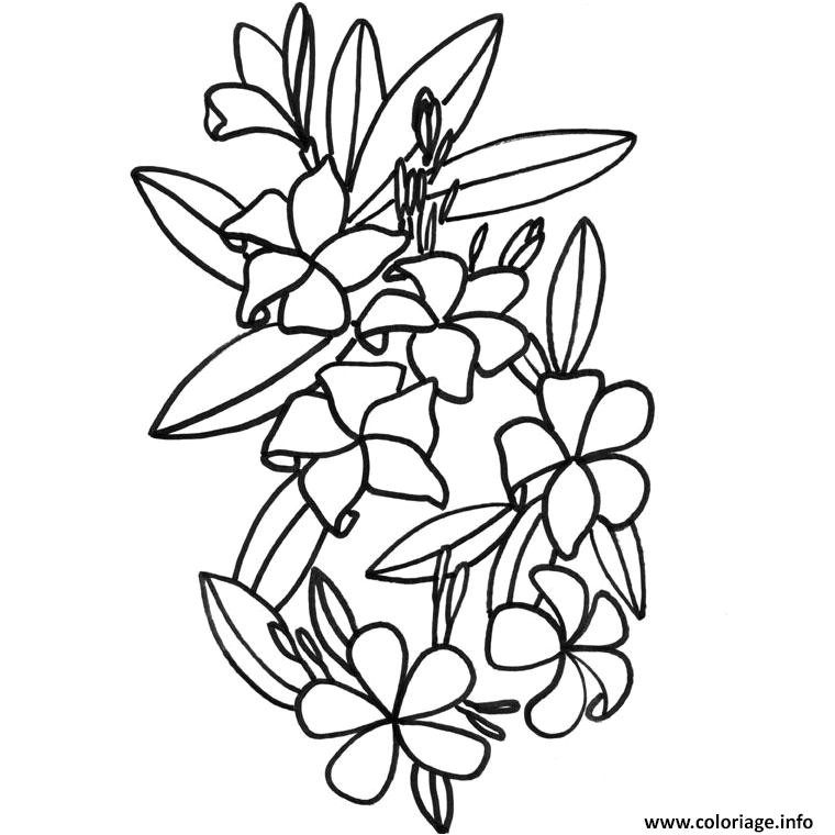 Coloriage De Fleur De Tahiti Fleurs Hawaienne Dessin