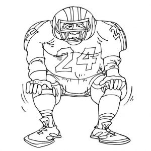 Coloriage De Football Américain Coloriage Joueur De Football Américain A Imprimer Gratuit