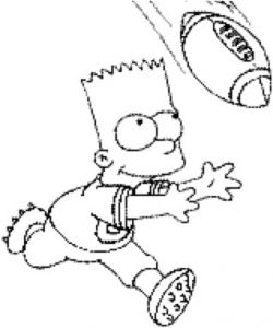 Coloriage De Football Américain Notre Classe De 6ème Année "big Catch" De Foot