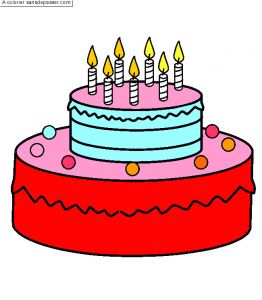 Coloriage De Gateau D Anniversaire 7 Ans Dessin Colorié G¢teau D Anniversaire 7 Ans Par Océane