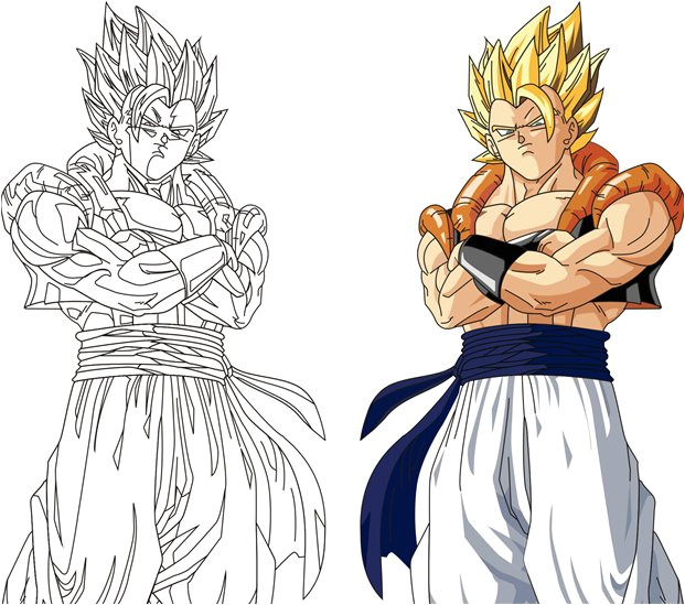 Coloriage De Gogeta A Imprimer Dessins En Couleurs à Imprimer Ve A Numéro