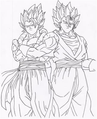 Coloriage De Gogeta A Imprimer Go A Et Ve O En Noir Et Blanc Des1 De Guigui