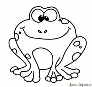 Coloriage De Grenouille à Imprimer Coloriage Grenouille tout En souriant Dessin Gratuit à