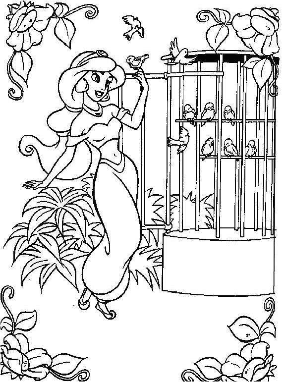 Coloriage De Jasmine Gratuit Coloriage204 Coloriage Princesse Jasmine