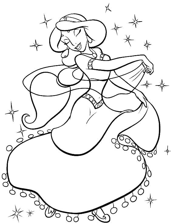 Coloriage De Jasmine Gratuit Dessins Gratuits à Colorier Coloriage Jasmine à Imprimer