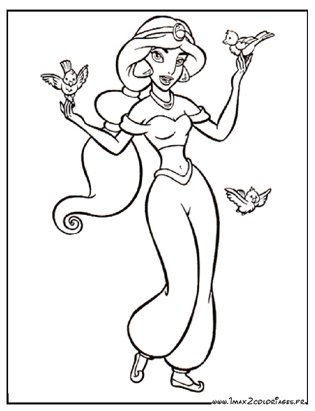 Coloriage De Jasmine Gratuit Sélection De Dessins De Coloriage Jasmine à Imprimer Sur