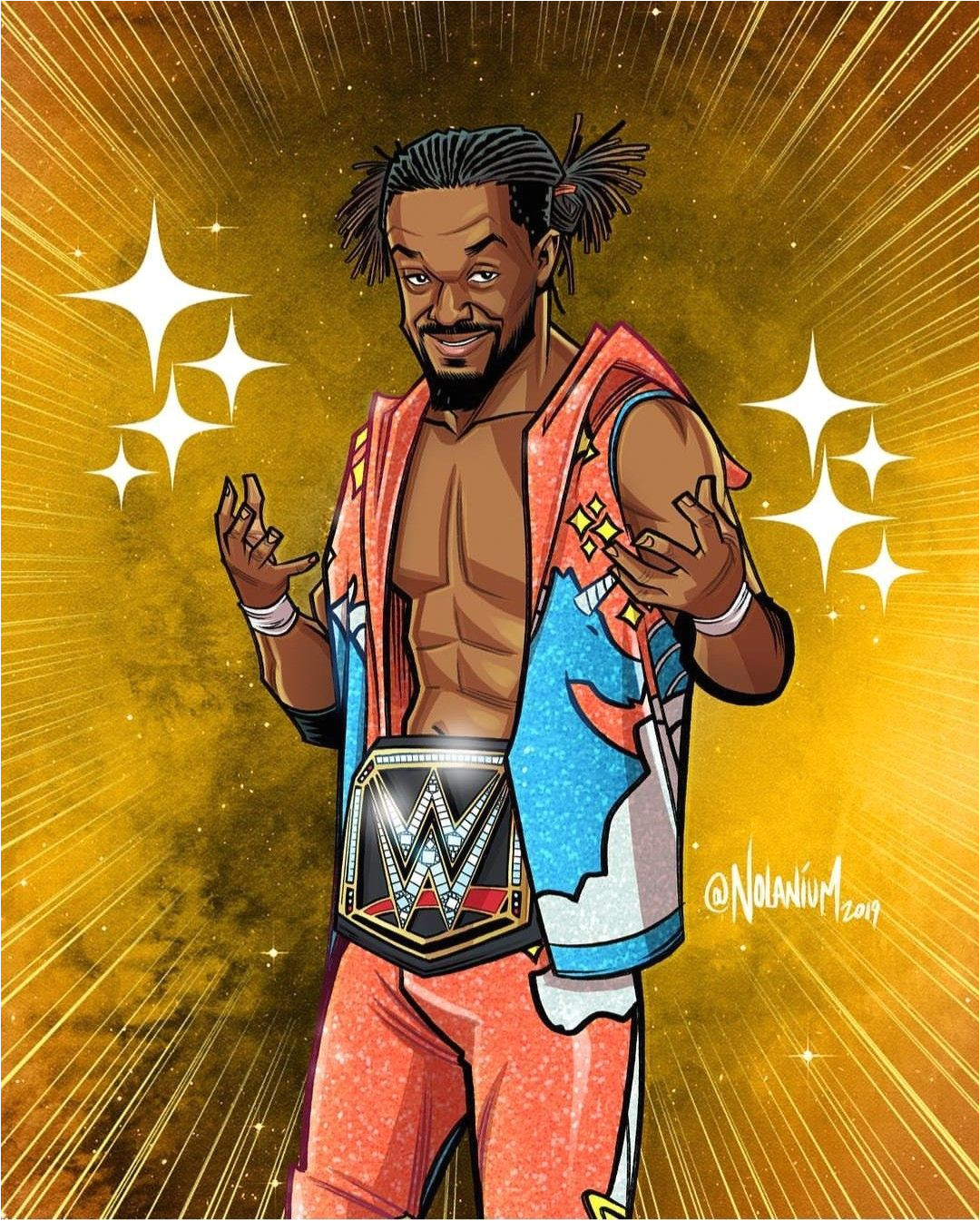 Coloriage De Kofi Kingston 725 Best Wwe Images