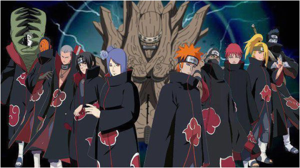 Coloriage De L Akatsuki L Akatsuki organisation Clandestine Le Monde Merveilleux