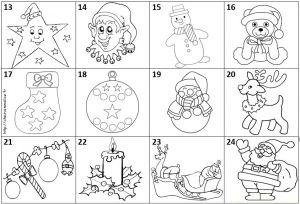Coloriage De L Avant Calendrier De L Avant à Colorier Chez Veronalice
