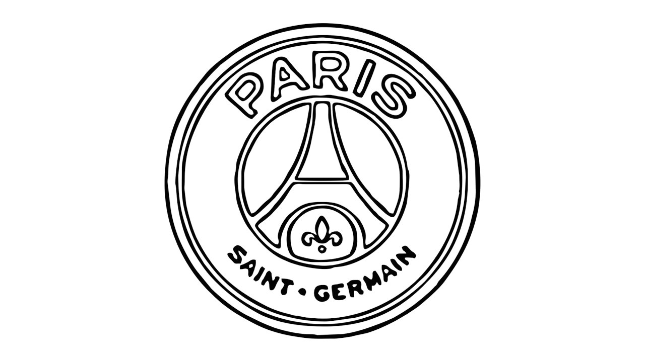 Coloriage De L équipe De Paris Ment Dessiner Le Logo Psg Paris Saint Germain