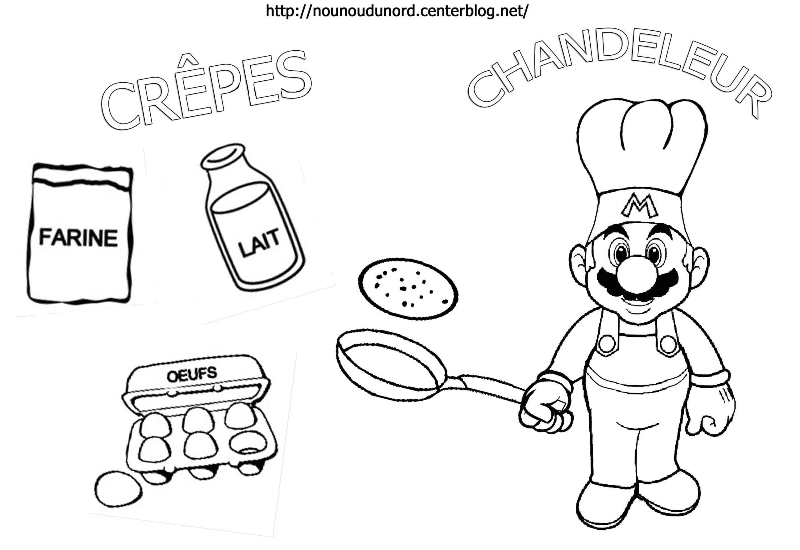 Coloriage De La Chandeleur Coloriage Mario Pour La Chandeleur