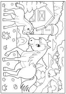 Coloriage De La Ferme Coloriage La Ferme Cheval Poney Enfant Maternelle