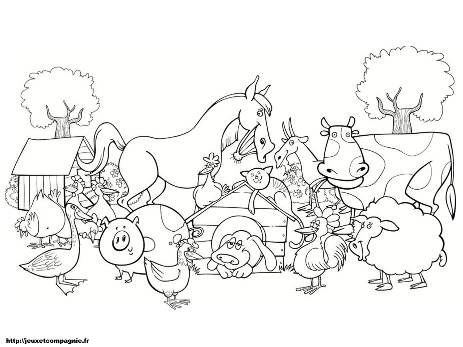 Coloriage De La Ferme Coloriages Animaux De La Ferme