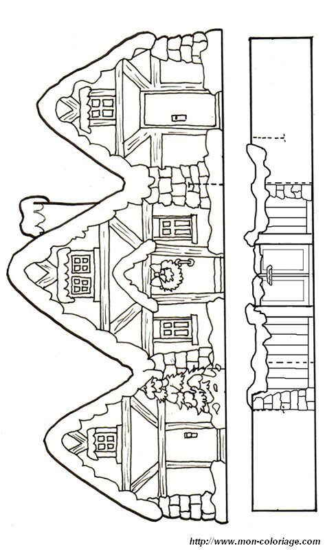 Coloriage De La Maison Du Pere Noel Coloriage De Découpage Ou Scrapbooking Dessin Maison Du