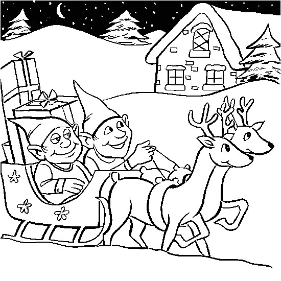 Coloriage De La Maison Du Pere Noel Coloriage De La Maison Du Père Noël Coloriages De Noël à
