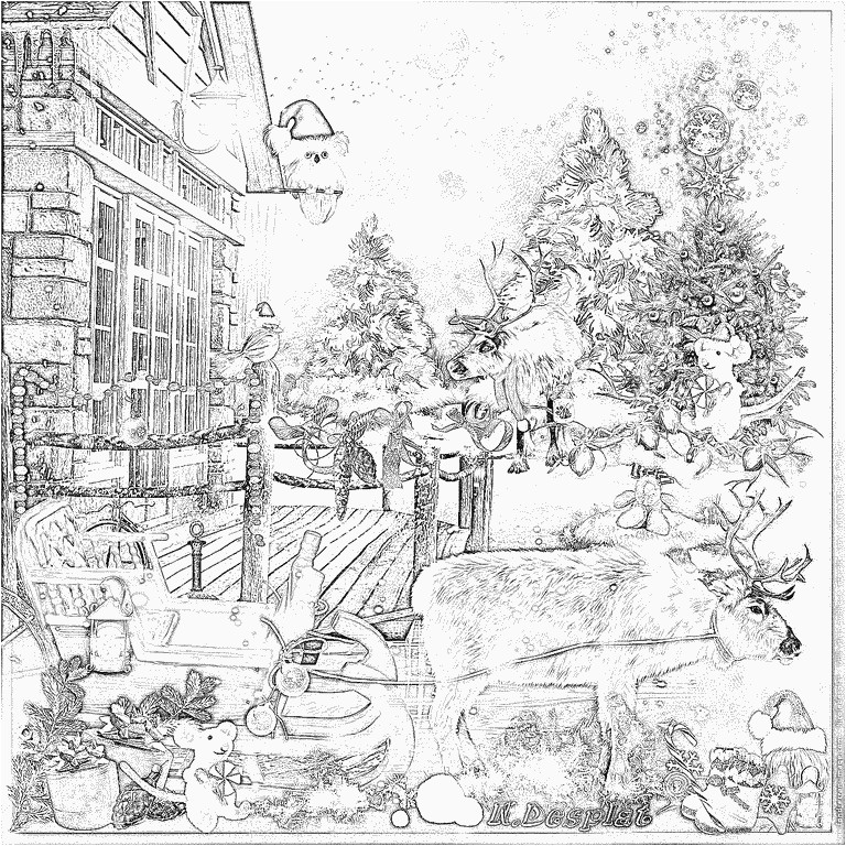 Coloriage De La Maison Du Pere Noel Coloriage La Maison Du Pere Noel à Imprimer Pour Les