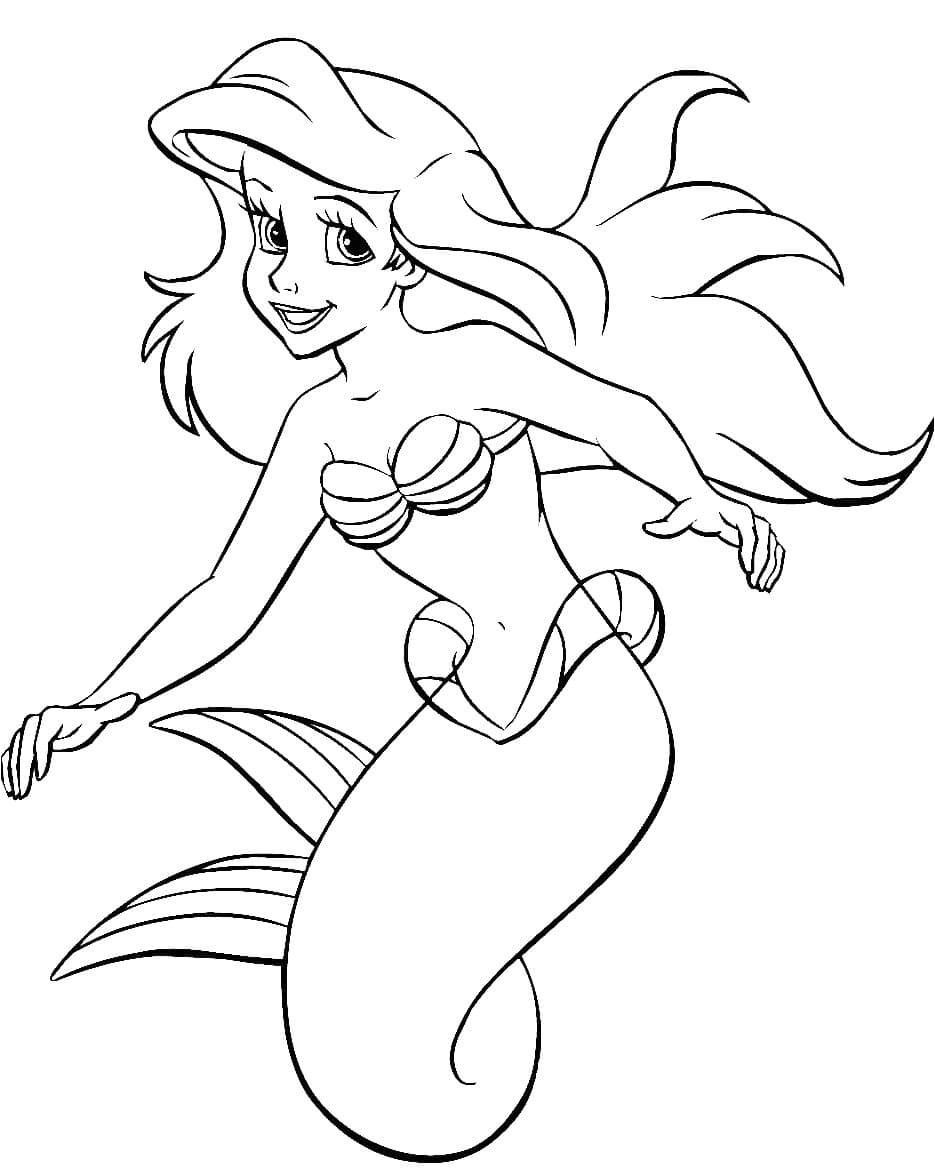 Coloriage De La Petite Sirene Belle Coloriage La Petite Sirene 2
