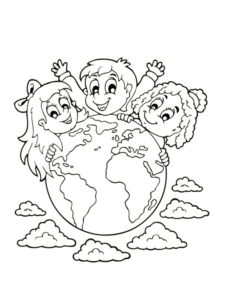 Coloriage De La Planète Terre Coloriages Planète à Imprimer Gratuitement