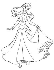 Coloriage De La Princesse Belle Coloriage De La Belle Au Bois Dormant Dessin Une