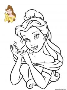Coloriage De La Princesse Belle Coloriage Disney Princesse La Belle Et La Bete Jecolorie