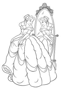 Coloriage De La Princesse Belle Coloriage Princesse Belle à Colorier Dessin à Imprimer