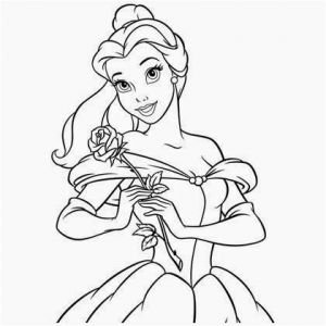 Coloriage De La Princesse Belle Coloriage Princesse Belle Dans Sa Robe De Bal