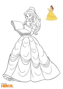 Coloriage De La Princesse Belle Coloriage Princesse Disney à Imprimer En Ligne