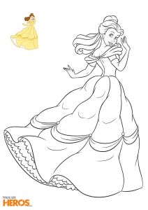 Coloriage De La Princesse Belle Coloriages La Belle Et La Bête à Imprimer Gratuitement