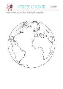 Coloriage De La Terre Coloriage La Planète Terre Momes